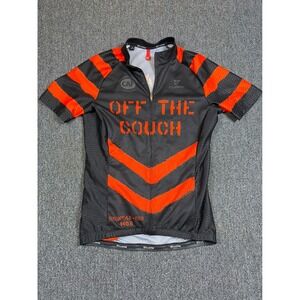Cuore Ironman-Ish 140.6 Cycling Jersey Mens Small Black Orange Off The Couch CAF